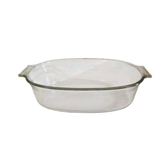 Pyrex Vintage Casserole Dish Corning USA 702 1.8L Clear Oval *NO LID* - Picture 2 of 3